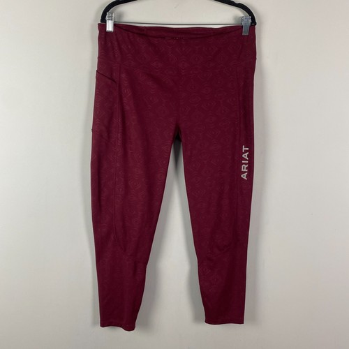 Ariat Tight Tek Heat Series Windsor Wine Embossed Size XL