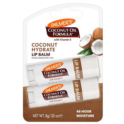Palmer's Coconut Oil Formula Lip Balm Duo, All-Day Moisturization, Lip Balm