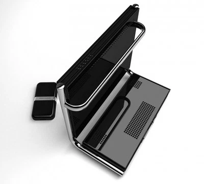 TV MONITOR 19” LCD DVD BRIONVEGA ALPHA NERO COMETTI RE-DESIGN ALGOL HI END