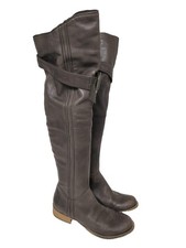 SPM Overknees Damen Stiefel Gr. DE 36 hellgrau Casual-Look