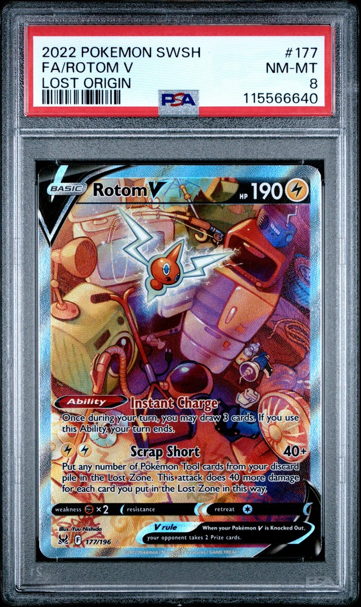 【PSA8】ロトムLV.38渦巻きホロ PSA 8 Rotom V Lost Origin #177 2022 Pokemon Lost Origin 115566640