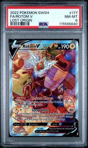 Rotom V graded PSA 8 for sale on eBay