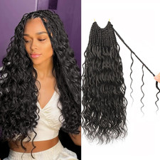 Goddess Box Braids Crochet Hair 14 Inch Pure Protein Fiber Close to Human Hair 8