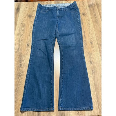 Calvin Klein Jeans Bootcut Womens 33/16 Blue Denim Shape Flare Excellent
