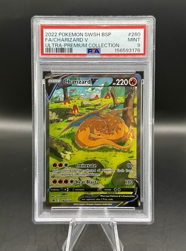 PSA 9 Charizard V FA Black Star Promo SWSH26 Pokemon UPC Collection 2022 ENGLISH
