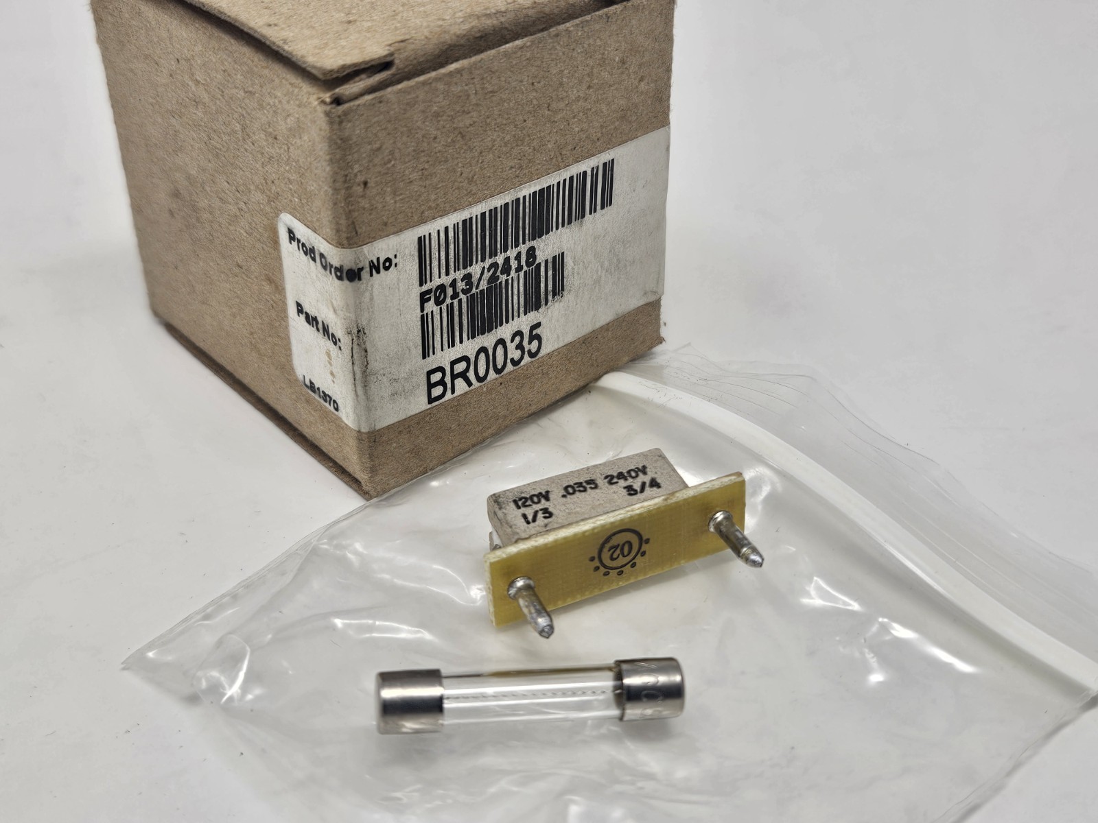 Baldor Reliance BR0035 Plug In Resistor and Fuse Kit 120V .035 240V