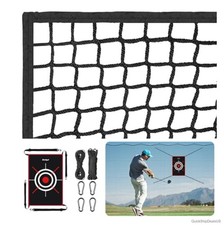 Heavy Duty Golf Net for Practice Backyard Garage Nylon Impact with Target Rope