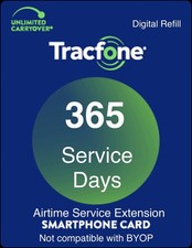 TracFone 1 Year Service Plan For Smartphones not BYOP 