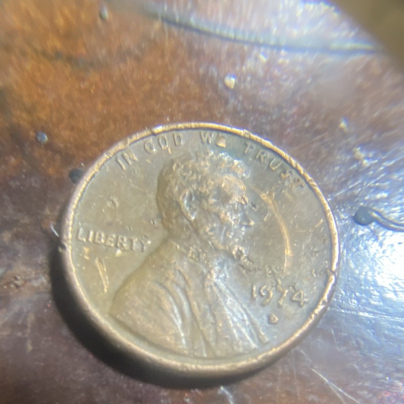 Lincoln Memorial 1974-D Small Cent Bronze BN Circulated US One Cent Coin