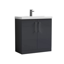 Balterley Level Modern Bathroom 2 Soft Close Door & Mid-Edge Vanity Unit Basin