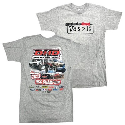 Dirty Hooker Diesel DHD 2023 UCC Champion 2-Sided Graphic T-Shirt Tee