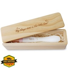 HAMUIERS Pregnancy Test Keepsake Box Wooden Baby Announcement