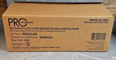 300 - ProGear RP88020 N95 REGULAR Particulate Filter Respirator Surgical Masks 