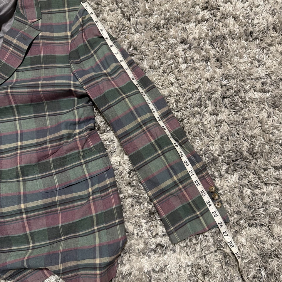 Blazer Abrigo Deportivo Chaqueta De Colección Corbin Para Hombre Talla 48 A Cuadros Foto 3 de 4