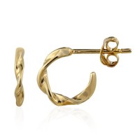Cavill Damen Ohrstecker 925 Sterling Silber Vergoldet Twist 10Mm- Ohrringe FüR