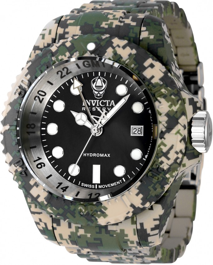 Reloj para hombre Invicta Reserve GMT cuarzo esfera negra 40462