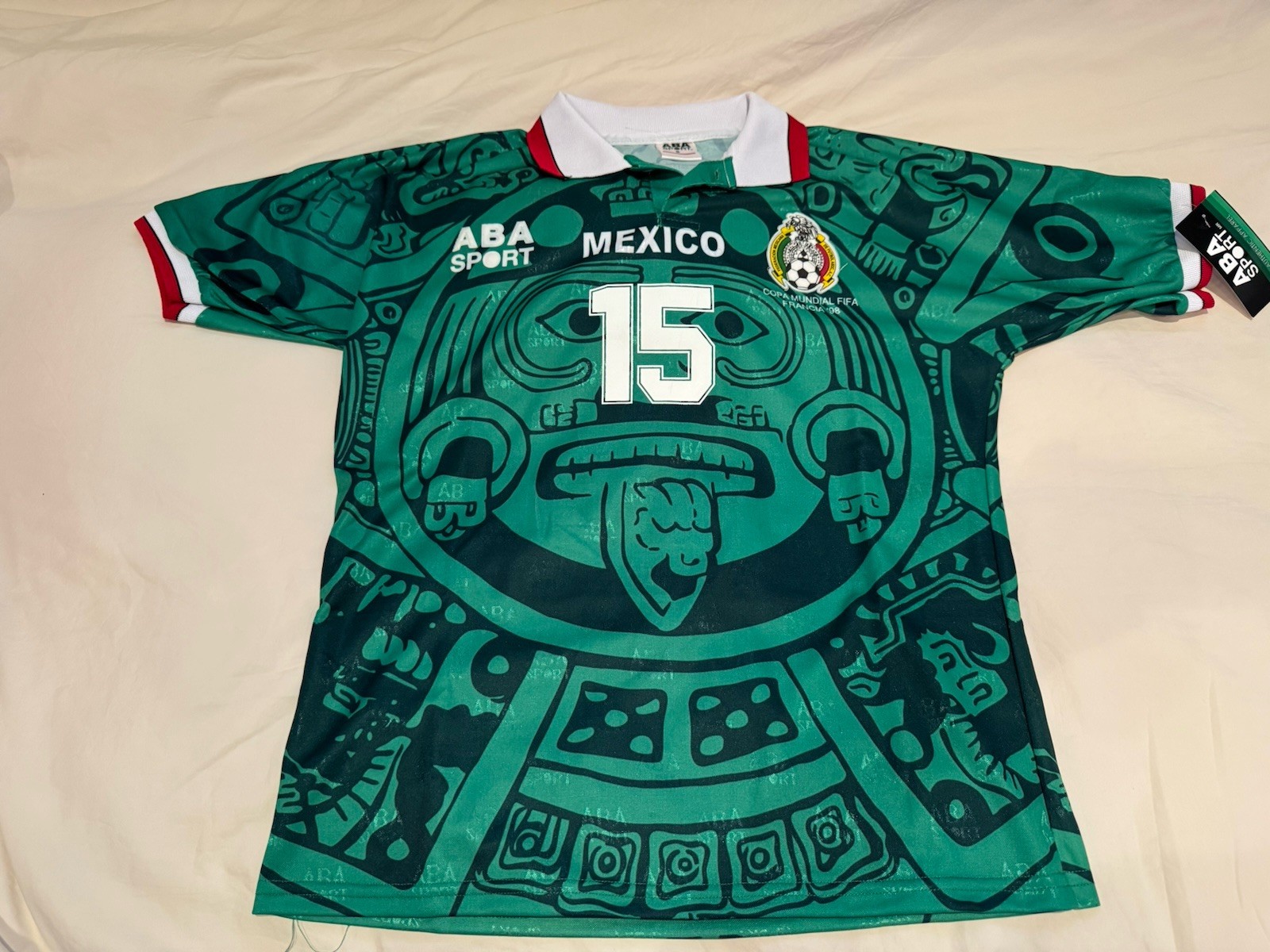 Mexico 1998 ABA Reissue Jersey Luis Hernandez 15 In Size Small