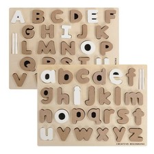 Creative Beginning Chalkboard-Based Uppercase  Lowercase Alphabet Puzzles
