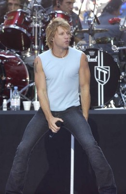 Singer Jon Bon Jovi hard rock group Bon Jovi performs onstage duri- Old Photo 12