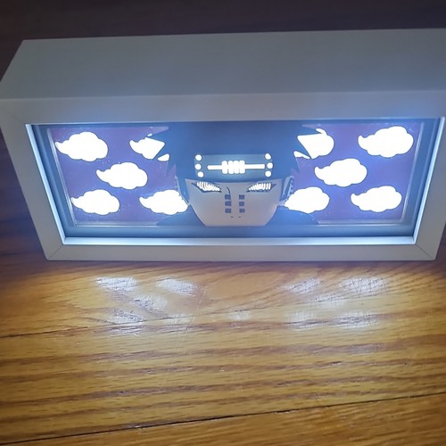 Pain Table Lamp, Anime Naruto Clouds Design, White Frame, Multicolor Display