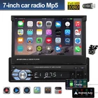 Single 1 Din 7" Flip Stereo Car Radio Player Touch Screen BT USB SD AUX +Camera
