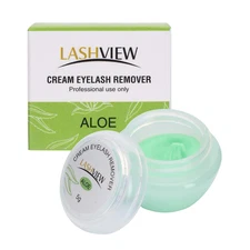LASHVIEW Eyelash Extension Remover Cream, Light Aloe Flavor Cream,Eyelash Adhesi