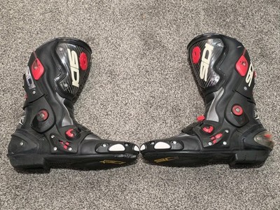 Sidi Vertebra 2 Motorcycle Racing Boots Black/Red - EU 46 US 11.5