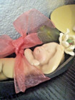 Tiny Sleeping Porcelain Reborn Artist Doll in Shoe — photo 2