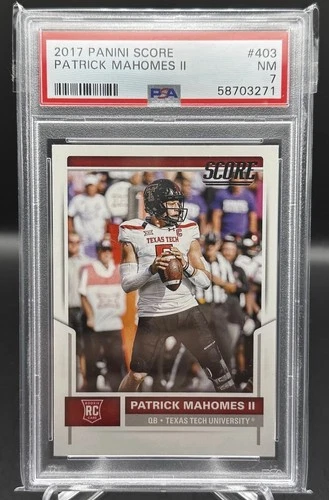 2017 Panini Score Patrick Mahomes II Rookie #403 PSA 7 NM Kansas City Chiefs