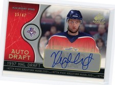 2005-06 SP Game Used Edition Rookie RC Auto Draft /47 Kristian Huselius