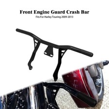 Black Front Highway Engine Guard Crash Bar For Harley Touring Road King 09-13
