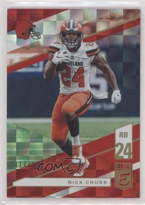 2019 Panini Donruss Elite Red 117/299 Nick Chubb #97 7m3