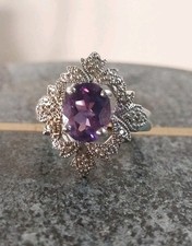 sterling silver amethyst ring size 6