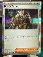 POKEMON BOSS'S ORDERS 172/193 RARE HOLOFOIL PALDEA EVOLVED NM CARD