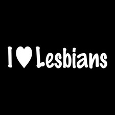 I Love Lesbians Decal Sticker White Die Cut Vinyl