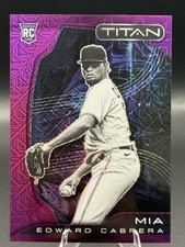 2022 Panini Chronicles - Titan Edward Cabrera #6 Purple Mojo Prizm /99 (RC)