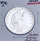 1842-P GEM BU+++  BRILLIANT UNCIRCULATED!  U.S. SEATED LIBERTY HALF DOLLAR. WOW!