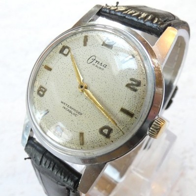 Vintage 1960s ONSA  Swiss 17 Jewels,  Steel Watch - Stunning Stardust Dial