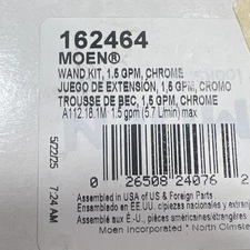 Moen 162464 Wand Kit  Chrome Faucet Spray head