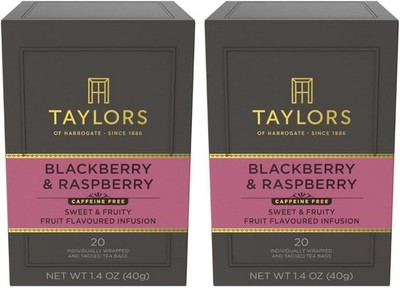 Blackberry & Raspberry, Herbal Tea, Individually Wrapped Bags, Sweet, Tart &