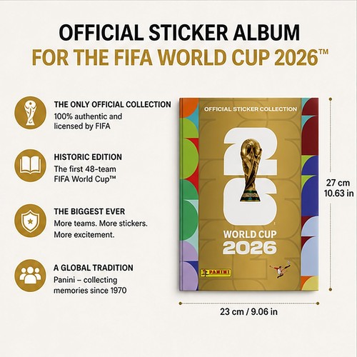 Panini Copa Mundial de la FIFA 2026 Versión Álbum Tapa Dura ¡SELLADO! Coleccionar A-E - Imagen 8 de 16