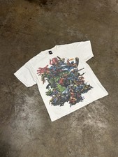 Vintage Y2K Marvel Comics Mad Engine Avengers X Men Character T Shirt Large