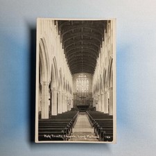 Long Melford Postcard C1920 Real Photo Suffolk Holy Trinity Church Interior