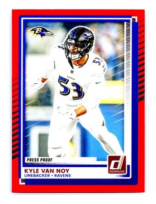 Kyle Van Noy Baltimore Ravens 2025 Donruss #96 Press Proofs Red
