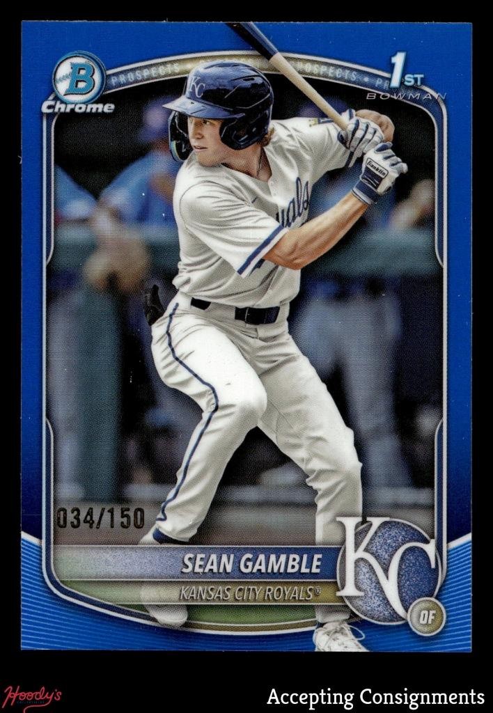 2025 Bowman Chrome Draft Blue Refractors #BDC178 Sean Gamble 1st Rookie 034/150