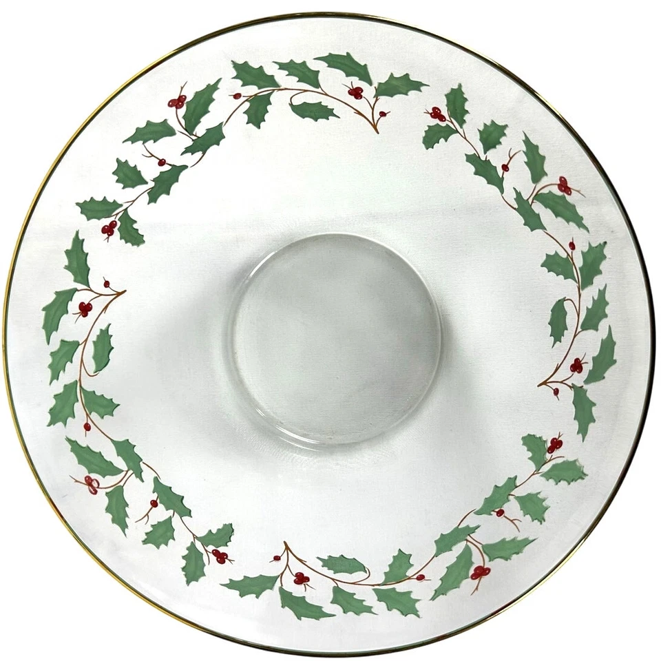 Arcoroc Francia Navidad Bayas de Acebo Claras Vintage 9" Cuenco para Servir - ¡Bonito! Foto 3 de 4