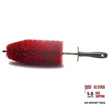 EZ Detail Brush Big - - Wheel Rim Cleaner for Cars, Bike, Trucks, Red