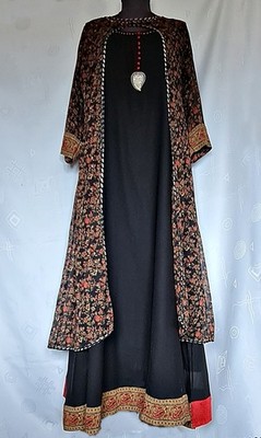 DRESS VINTAGE AUTHENTIC TRACHTEN OKTOBERFEST TYROL DIRNDL FLORAL WOMEN US14 EU42