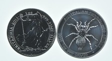 Lot 2 1 Oz Silver Round 2015 Great Britain 2 Pounds 2015 Australia 1 Dollar *231