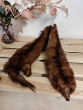 VINTAGE F.H.LEE & CO REAL FUR COLLAR STOLE SCARF WOMENS STATEMENT PIECE mink